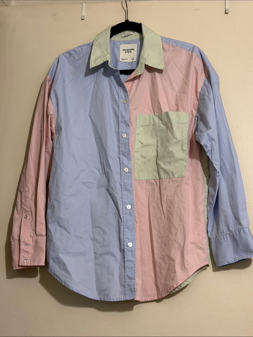 Abercrombie & Fitch colorblock  button down shirt